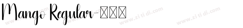Mango Regular字体转换